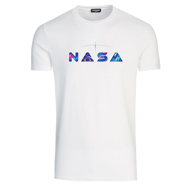 تیشرت آستین کوتاه مردانه طرح ناسا کد T46