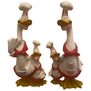 مجسمه طرح اردک اشپز کد RM-6979 مجموعه 2 عددی