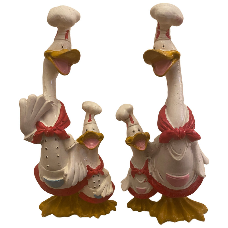 مجسمه طرح اردک اشپز کد RM-6979 مجموعه 2 عددی