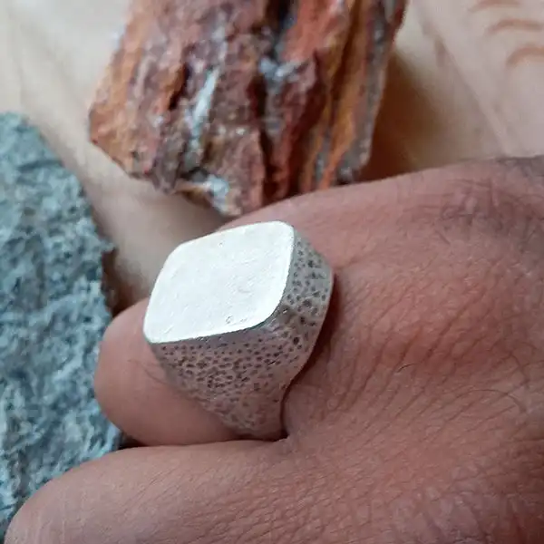 انگشتر مردانه طرح مربع کد AN-MO3