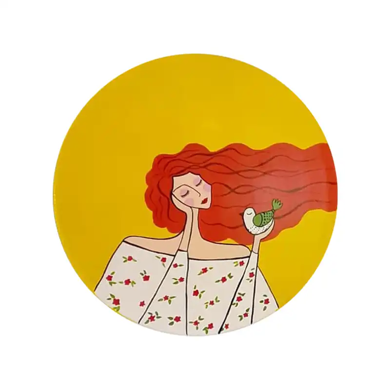 بشقاب دیوارکوب سفالی کد D89-A مجموعه 3 عددی