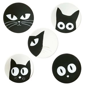 نقد و بررسی بشقاب دیوارکوب سفالی طرح گربه کد D94-A مجموعه 5 عددی توسط خریداران