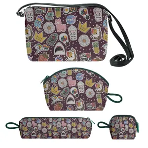 کیف دخترانه طرح استیکر کد 107fa3 مجموعه 4 عددی