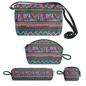 کیف دخترانه طرح هندسی کد 111fa3 مجموعه 4 عددی