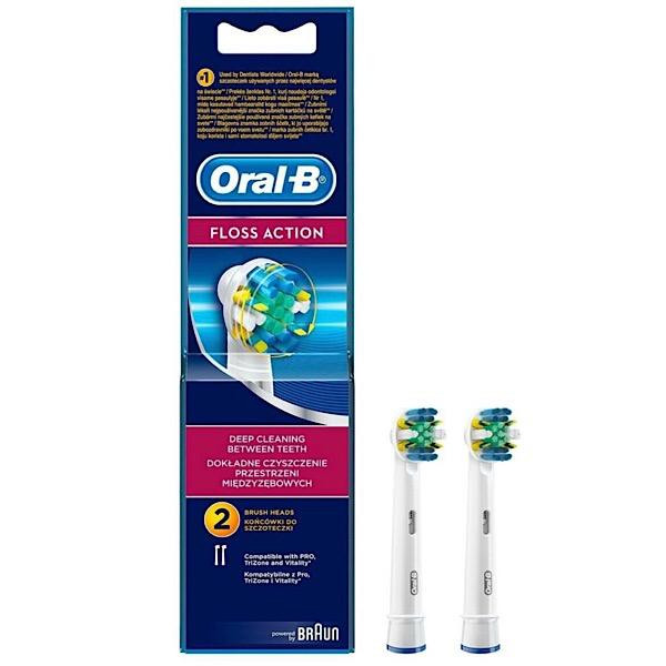 سری یدک مسواک برقی اورال-بی مدل Oral-B FLoss Action بسته 2 عددی