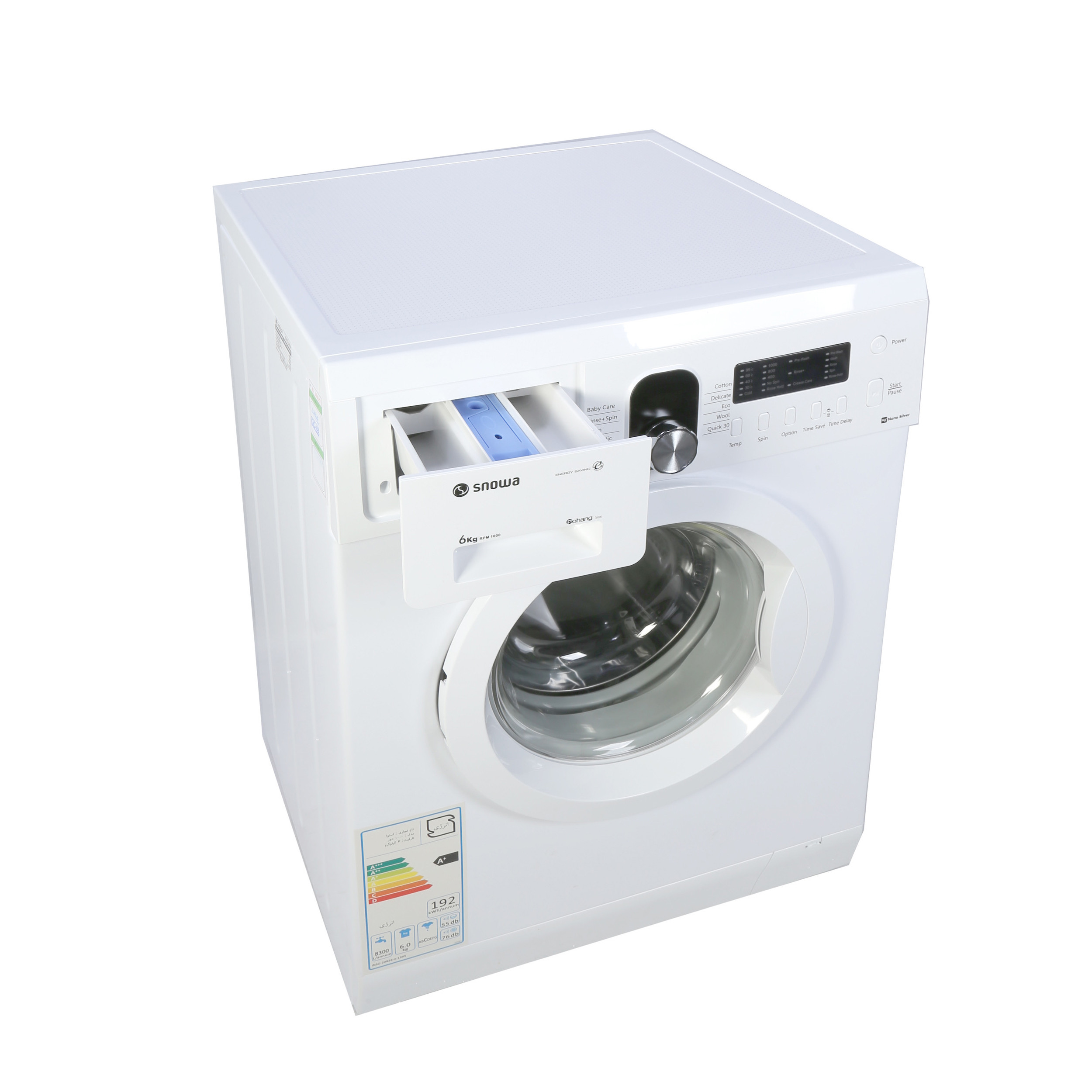 ماشین لباسشویی اسنوا مدل SWD-260W ظرفیت 6 کیلوگرم