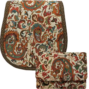 ست کیف رودوشی و کیف پول ترمه مدل 0131