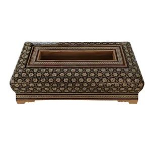 جعبه دستمال کاغذی خاتم کاری کد 014-127