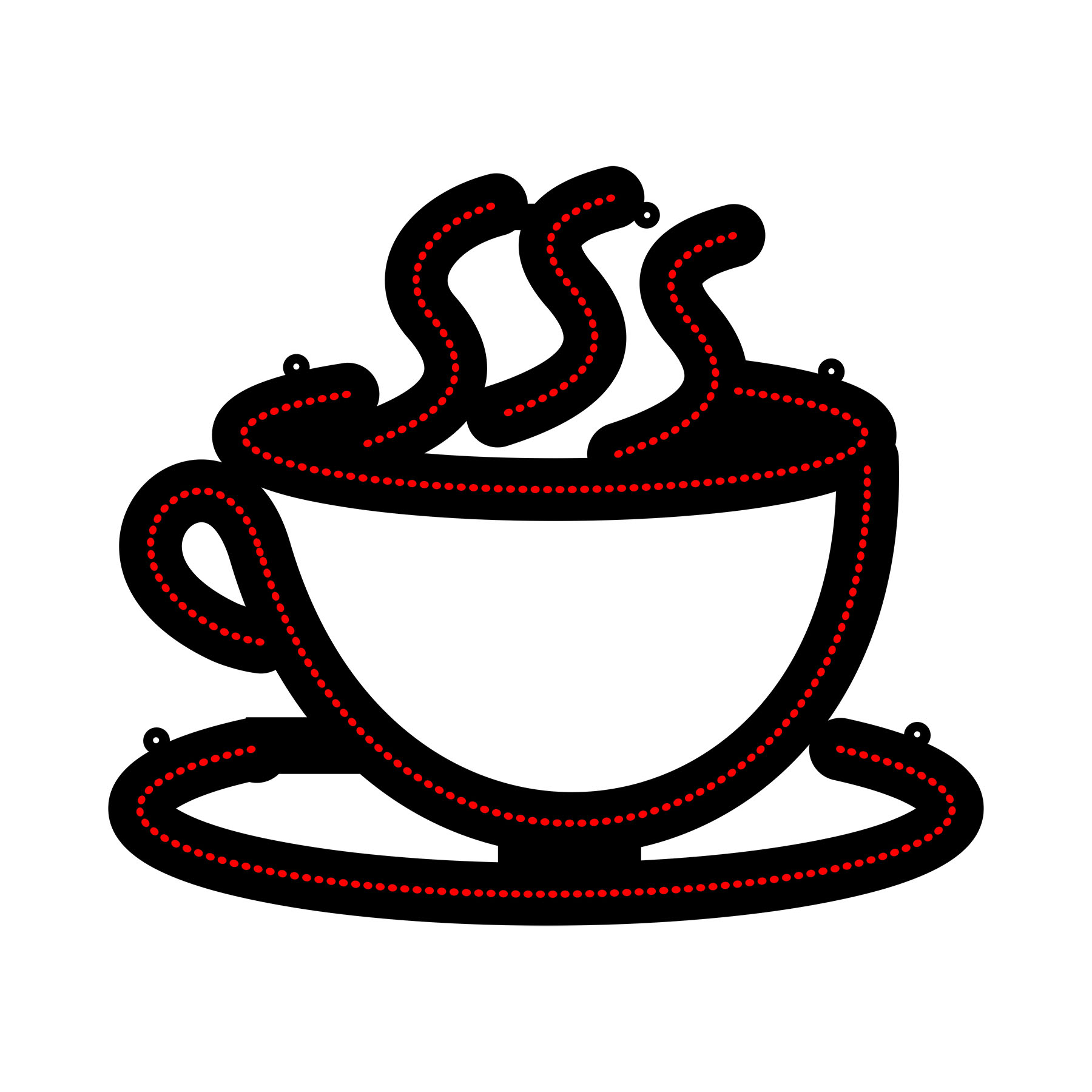 تابلو ال ای دی طرح فنجان قهوه کد 1 