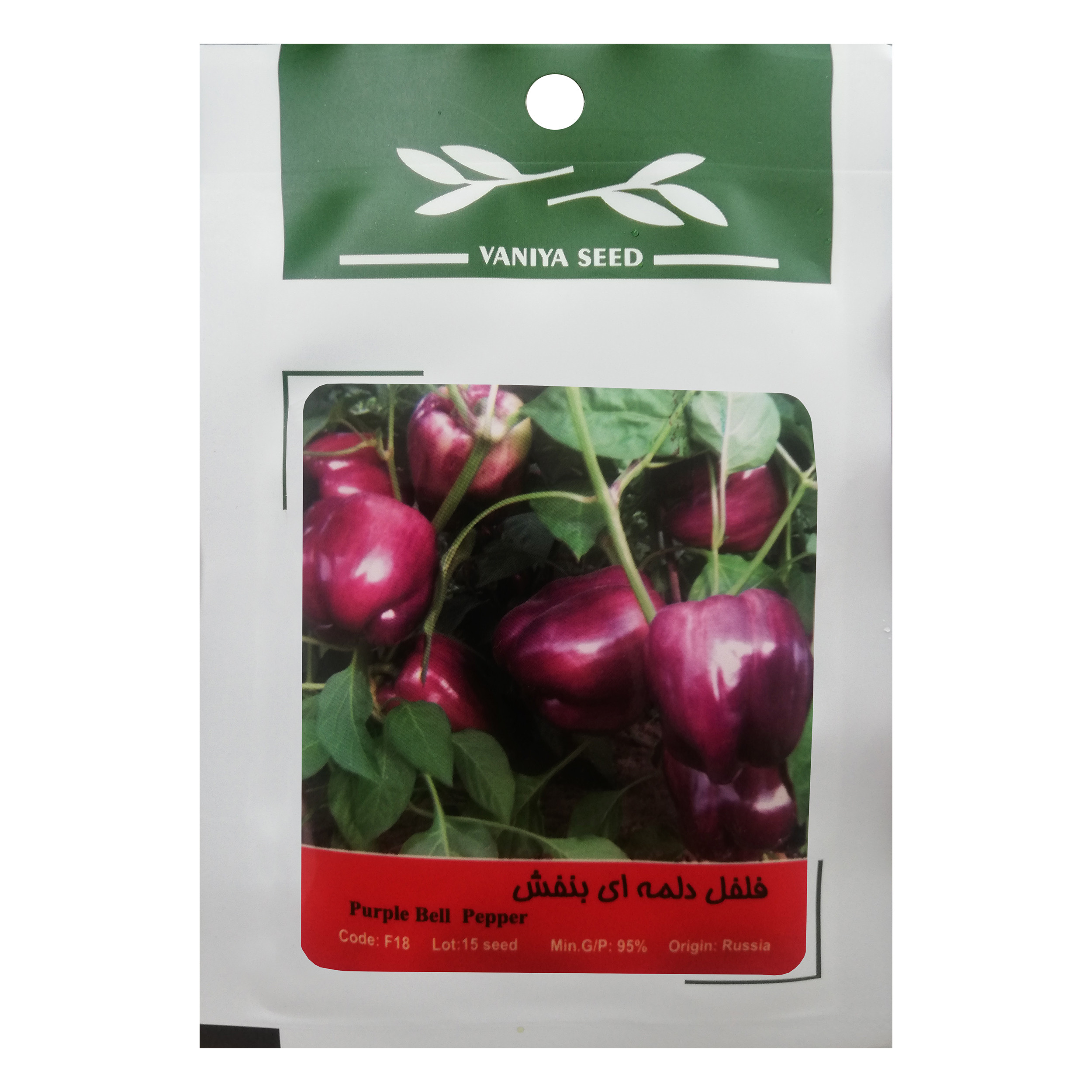 بذر فلفل دلمه بنفش وانیا سید مدل f18