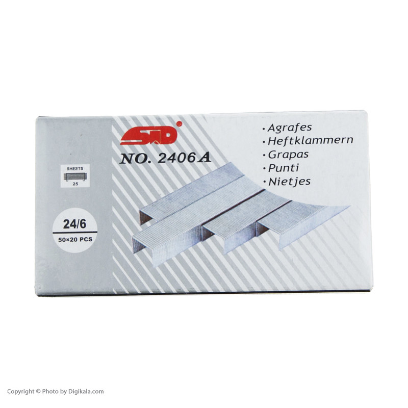 سوزن منگنه اس تی دی کد 24/6 بسته 1000 عددی