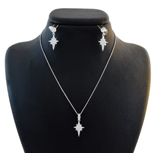  نیم ست نقره زنانه طرح ستاره مدل NS17