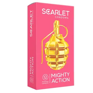 کاندوم اسکارلت مدل MIGHTY ACTION بسته ۱۲ عددی