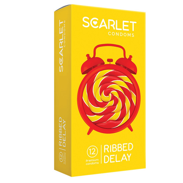 کاندوم اسکارلت مدل RIBBED DELAY بسته ۱۲ عددی 