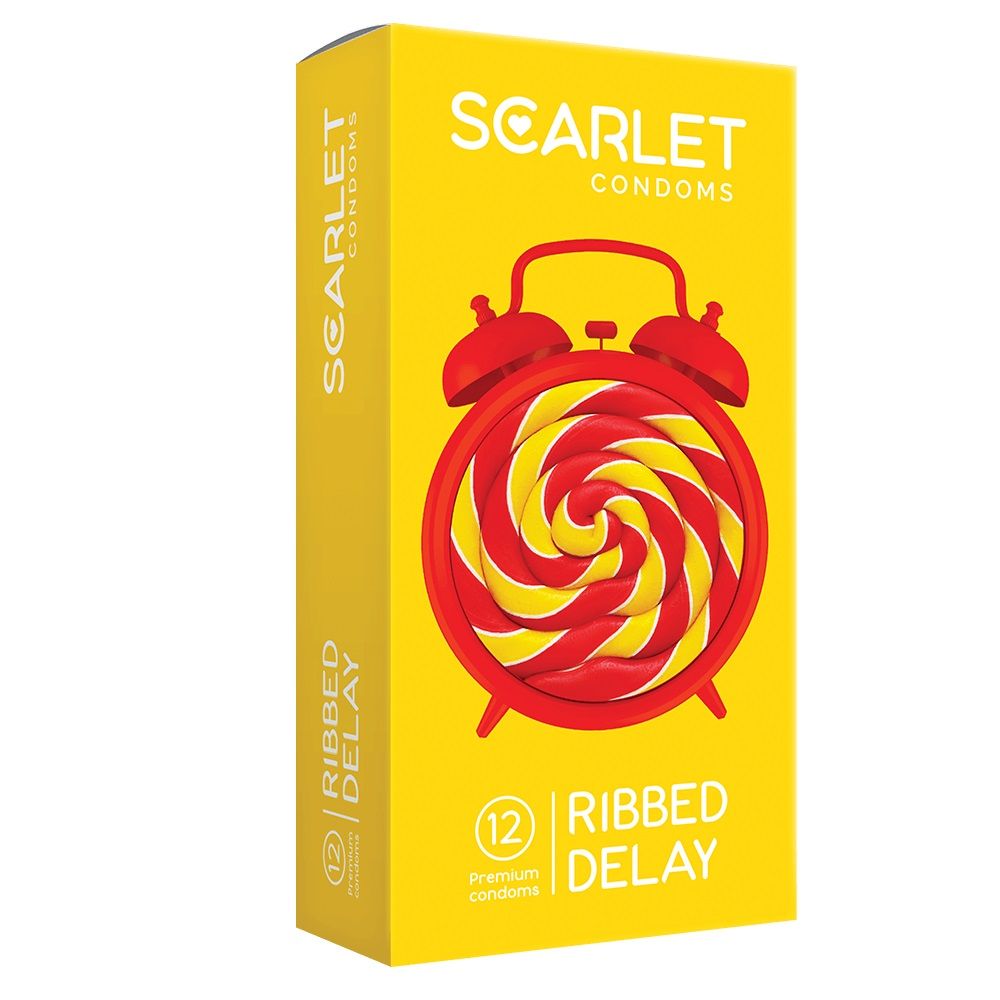 کاندوم اسکارلت مدل RIBBED DELAY بسته ۱۲ عددی  -  - 1