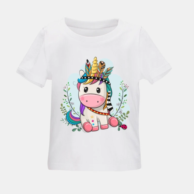 تی شرت بچگانه طرح اسب تک شاخ کد TSb30