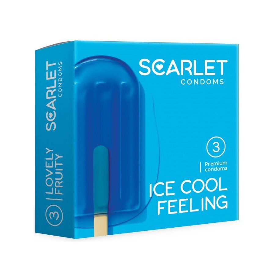 کاندوم اسکارلت مدل ICE COOL FEELING بسته 3 عددی 