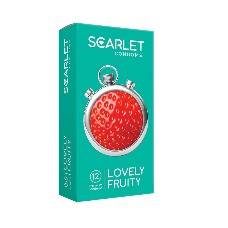 کاندوم اسکارلت مدل LOVELY FRUITY بسته ۱۲ عددی