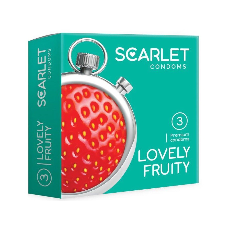 کاندوم اسکارلت مدل LOVELY FRUITY بسته ۳ عددی 