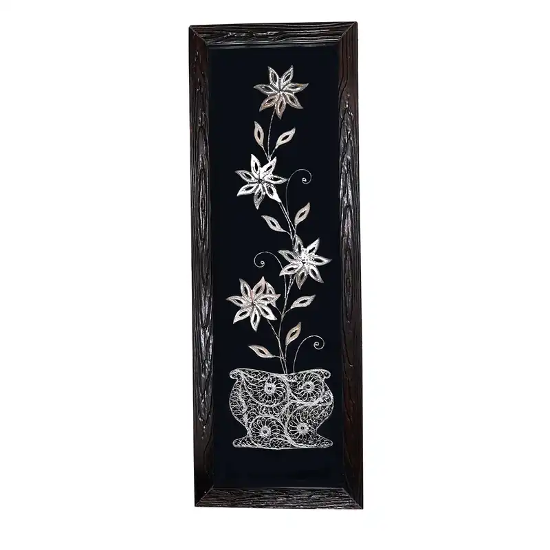 تابلو نقره طرح گل کد MA-6018