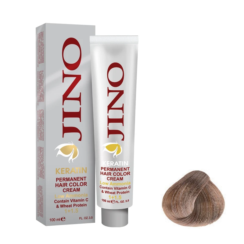 رنگ مو ژینو سری Cendre شماره 1-8 حجم 100 میلی لیتر رنگ بلوند دودی روشن