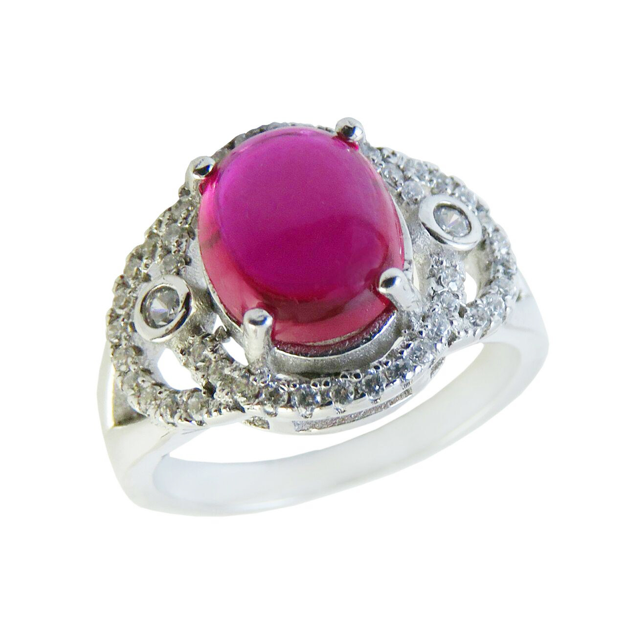 انگشتر نقره زنانه کد 2407