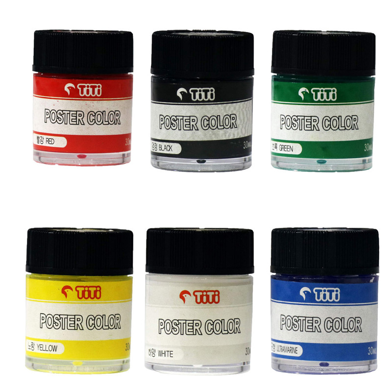 گواش 6 رنگ تی تی  مدل  30ML-6