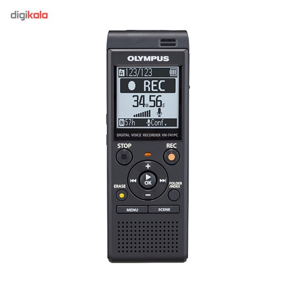 ضبط کننده دیجیتالی صدا الیمپوس مدل VN-741 PC به همراه ایرفون ضبط کننده صدا TP-8