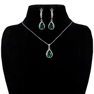  نیم ست نقره زنانه طرح اشک کد 77343NN