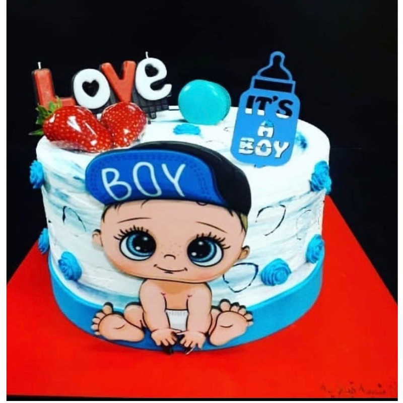 تاپر تزیین کیک به گز مدل Boy مجموعه 2 عددی