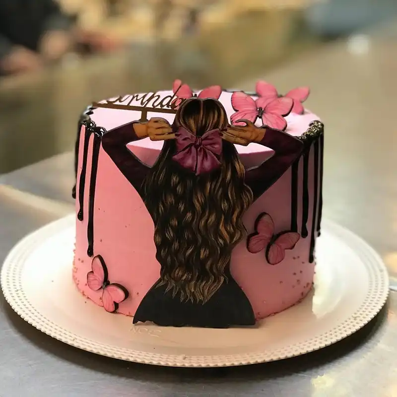 تاپر تزیین کیک بهگز مدل دختر پاپیونی مجموعه 6 عددی