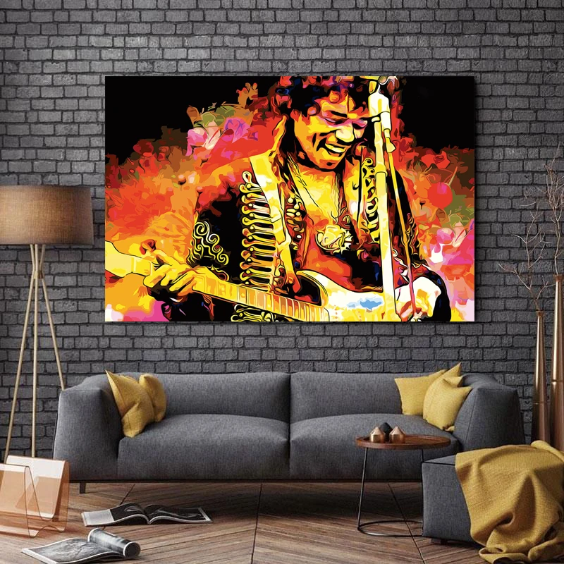 تابلو شاسی طرح بزرگان موسیقی مدل Jimi Hendrix کد A21