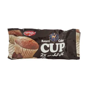 کیک دوقلو با مغز کرم کاکائو نان رضوی - 60 گرم  