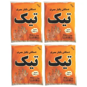  دستکش یکبار مصرف تیک مدل H5 بسته 400 عددی