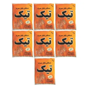 دستکش یکبار مصرف تیک مدل H5 بسته 7 عددی