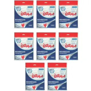 دستکش یکبار مصرف مهرگان مدل MG-100 بسته 8 عددی