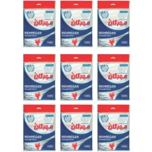 دستکش یکبار مصرف مهرگان مدل MG-100 بسته 900 عددی