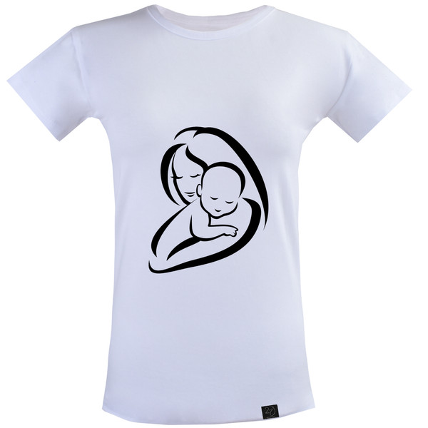 تیشرت زنانه 27 طرح مادر و کودک کد J22