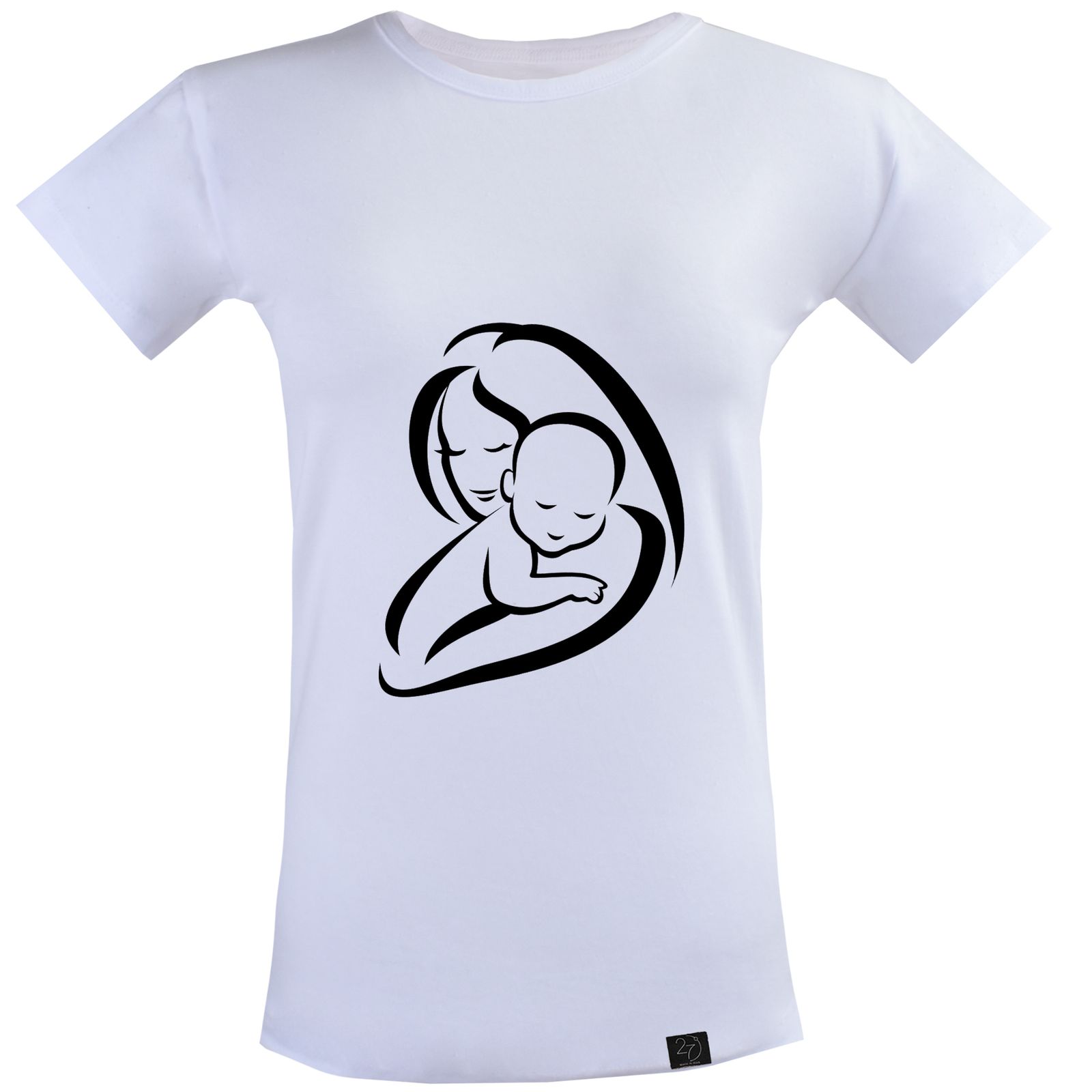 تیشرت زنانه 27 طرح مادر و کودک کد J22 -  - 1