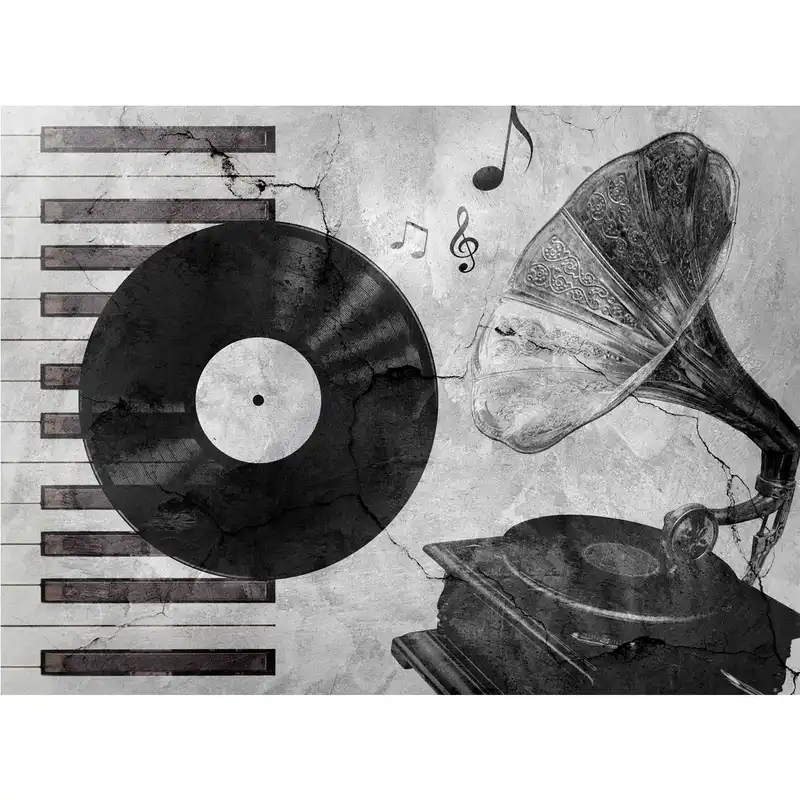 پوستر دیواری طرح موسیقی و گرامافون کد pb149
