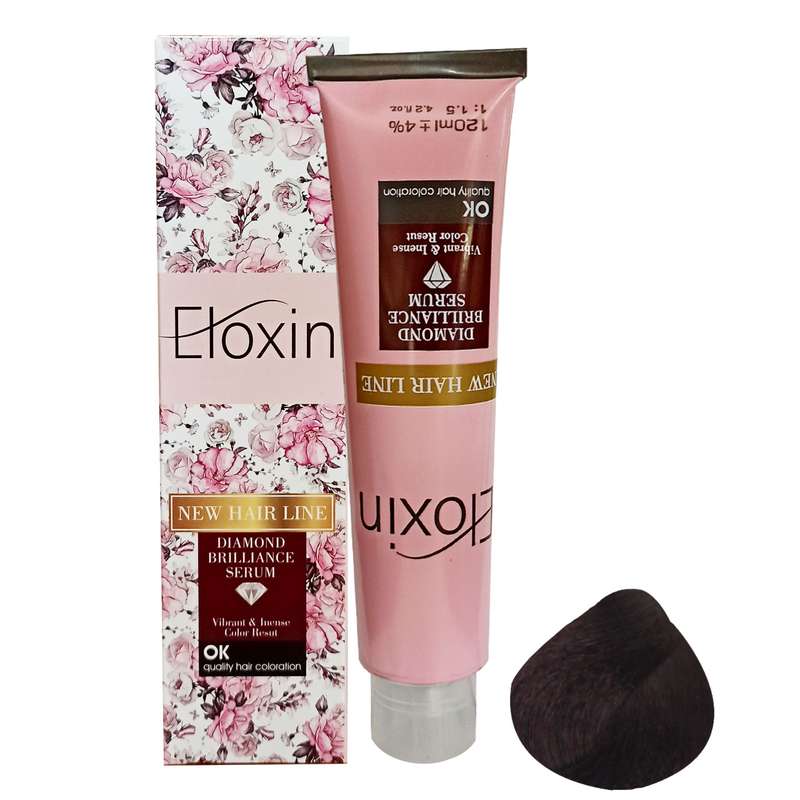 رنگ مو الوکسین سری ماهگونی شماره 5.5 حجم 120 میلی لیتر رنگ ماهگونی تیره