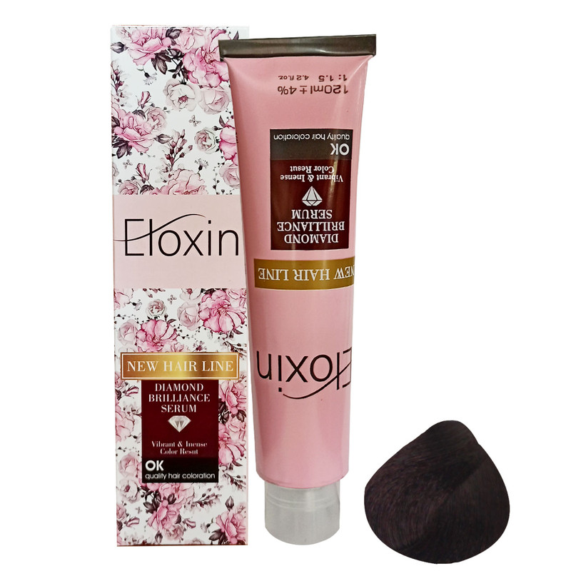 رنگ مو الوکسین سری ماهگونی شماره 5.5 حجم 120 میلی لیتر رنگ ماهگونی تیره