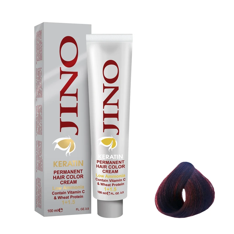 رنگ مو ژينو سری Red شماره 5.6 حجم 100 میلی لیتر رنگ قهوه ای قرمز روشن
