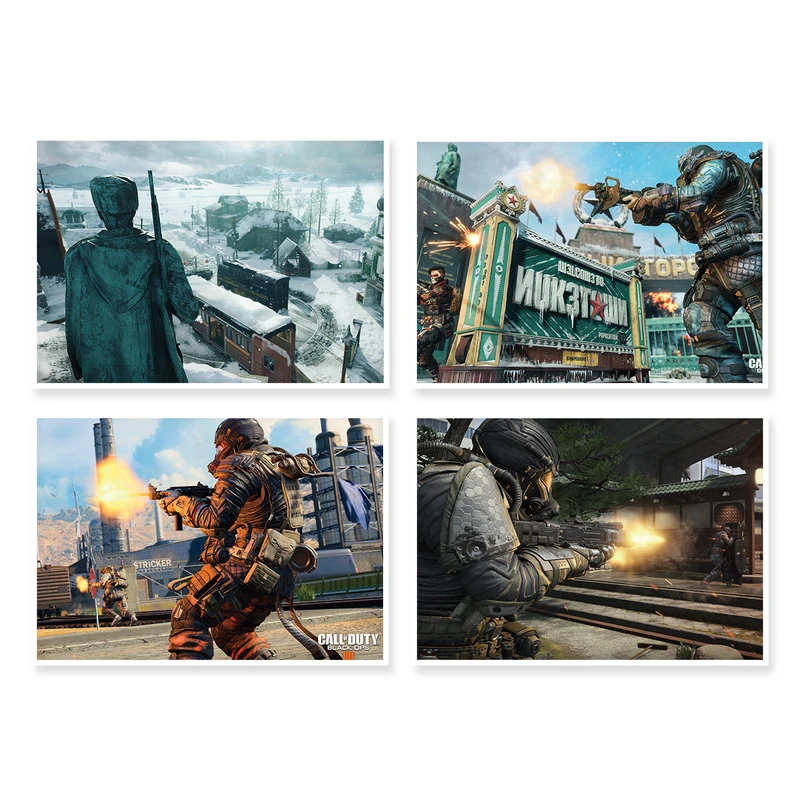 پوستر طرح COD Black ops 4 کد A-1615 مجموعه 4 عددی