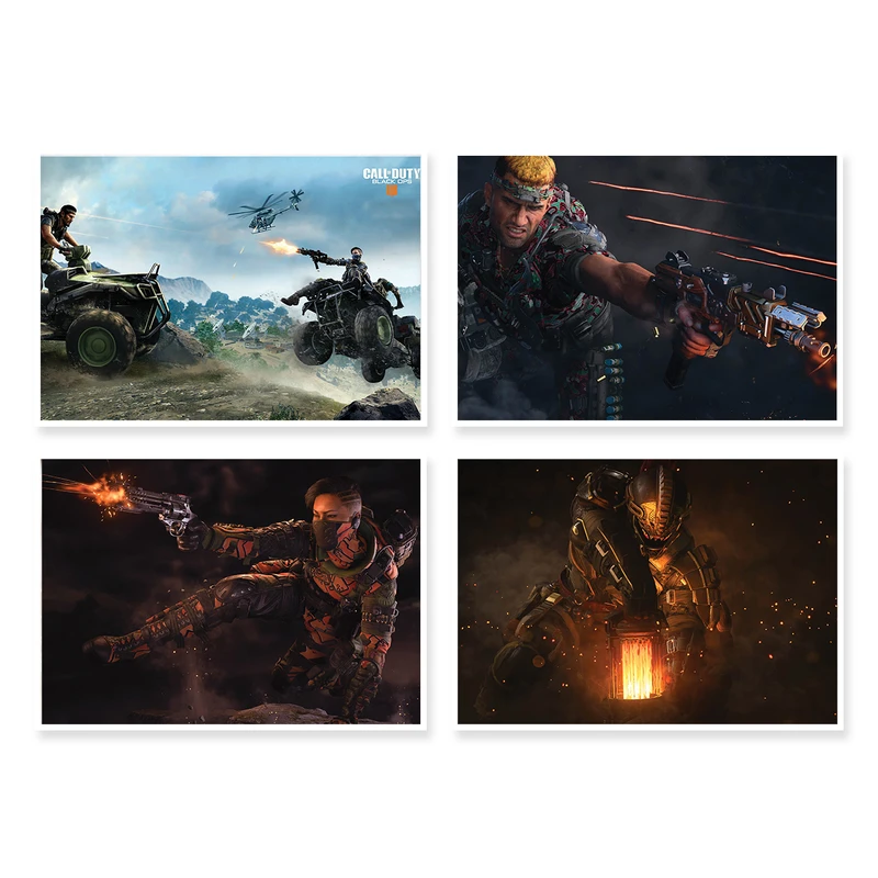 پوستر طرح COD Black ops 4 کد A-1616 مجموعه 4 عددی