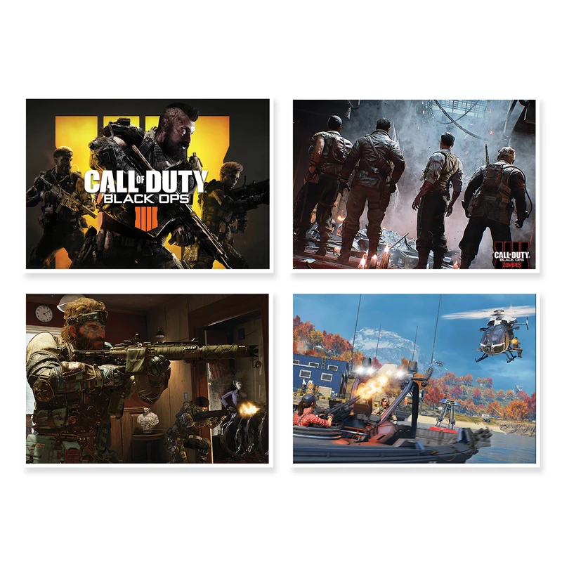 پوستر طرح COD Black ops 4 کد A-1617 مجموعه 4 عددی
