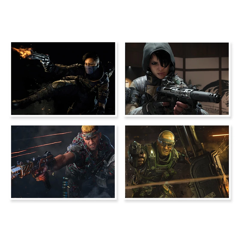 پوستر طرح COD Black ops 4 کد A-1619 مجموعه 4 عددی