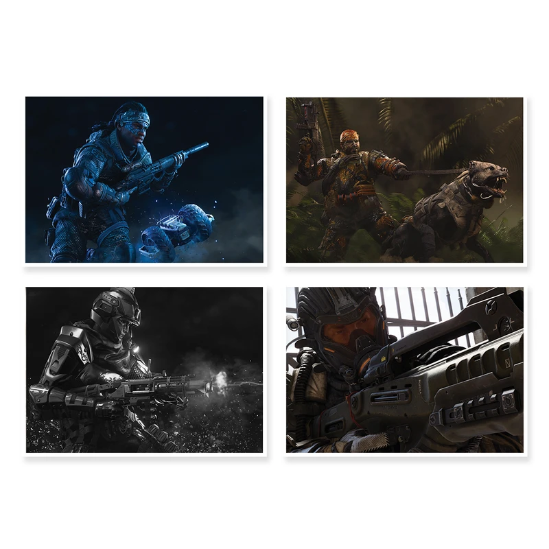 پوستر طرح COD Black ops 4 کد A-1620 مجموعه 4 عددی