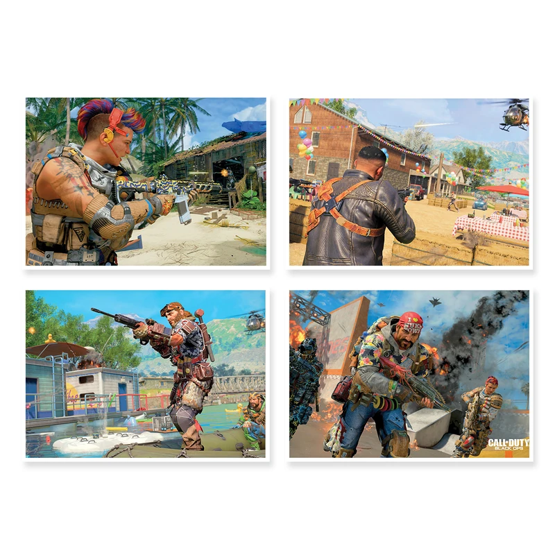 پوستر طرح COD Black ops 4 کد A-1621 مجموعه 4 عددی