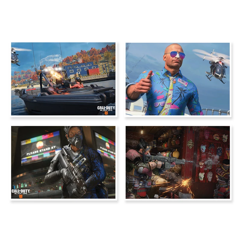 پوستر طرح COD Black ops 4 کد A-1623 مجموعه 4 عددی
